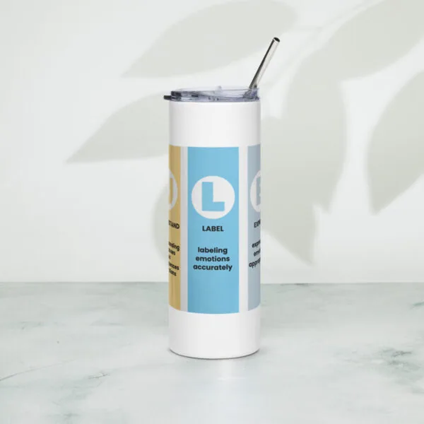 RULER Stainless Steel Tumbler – with Metal Straw