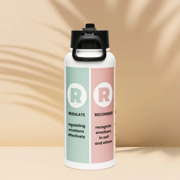 RULER Stainless Steel - Water Bottle with a Straw Lid