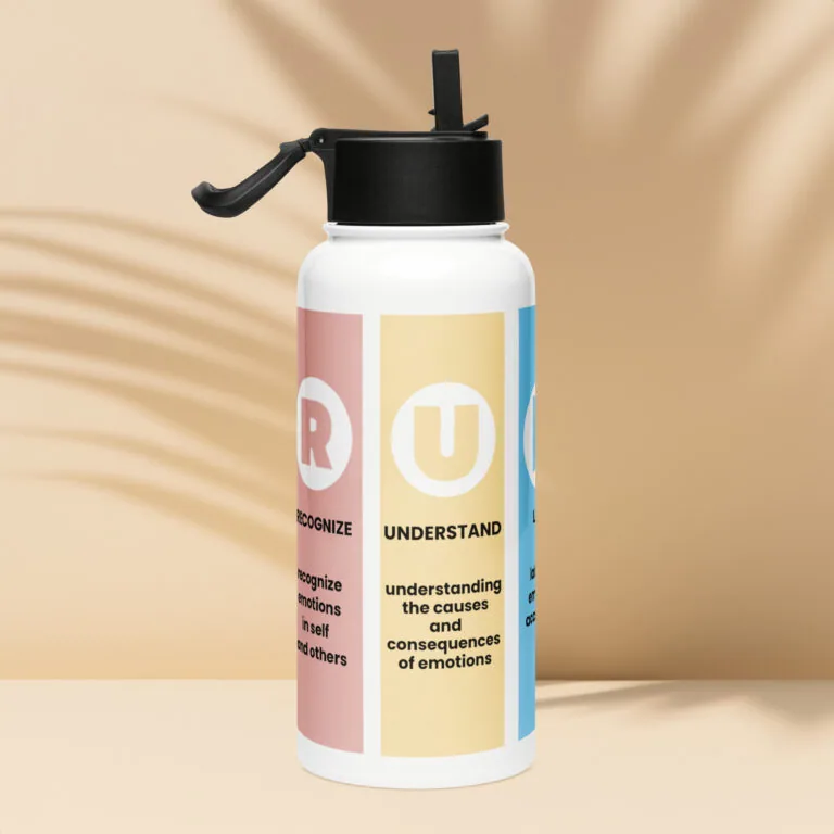 RULER Stainless Steel - Water Bottle with a Straw Lid