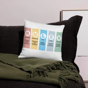 The RULER Decorative Throw Pillow with Washable Cover - Image 3