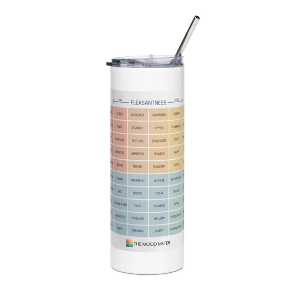 Stainless Steel Tumbler with Metal Straw – 20 oz Reusable Drinkware