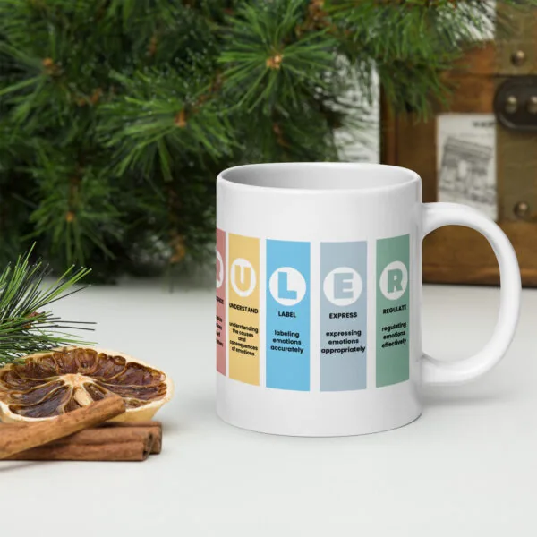 The Mood Meter & RULER White Glossy Ceramic Mug